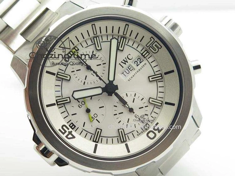 MIROTIME 0323 Versatile Aquatimer Chrono IW376803 V6F 1:1 Best Edition White Dial On SS Bracelet A 7359